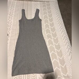 Gray tight, midi dress